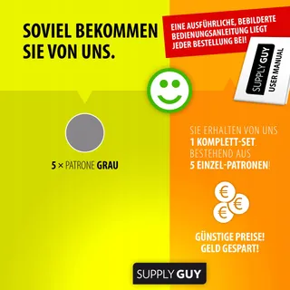 SUPPLY GUY 5 Inktpatronen Met Chip Compatibel Canon CLI-551 Grijs Pixma — miniatuur 3