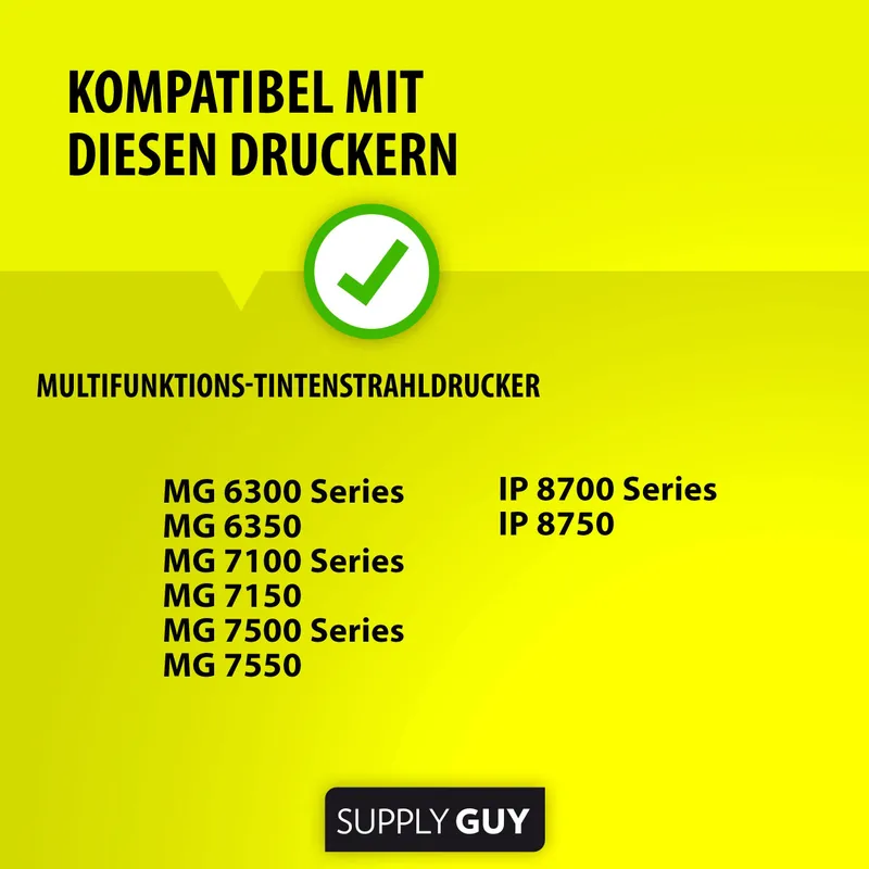 SUPPLY GUY 5 Inktpatronen Met Chip Compatibel Canon CLI-551 Grijs Pixma — foto 2
