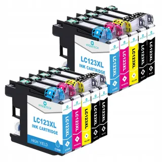 HYGGETECH 10x Inktcartridges LC123XL Brother DCP MFC — miniatuur 1