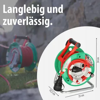 BRENNENSTUHL Garant Tuinkabelhaspel 25m IP44 Voor Grasmaaier Buiten — miniatuur 8