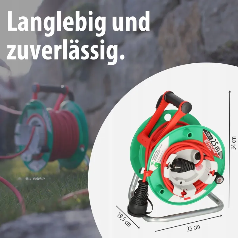 BRENNENSTUHL Garant Tuinkabelhaspel 25m IP44 Voor Grasmaaier Buiten — foto 8