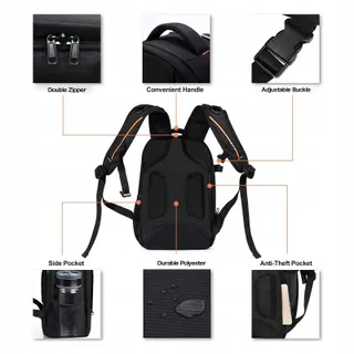 MOSISO Camerarugzak DSLR SLR Systeemcamera Modulaire Inzetstukken — miniatuur 4