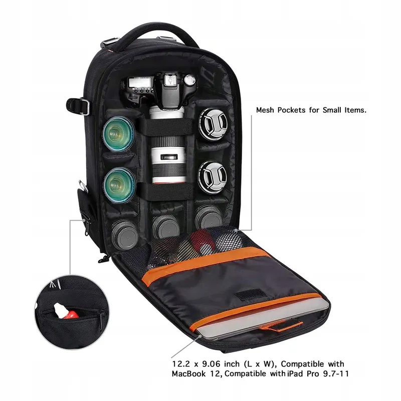 MOSISO Camerarugzak DSLR SLR Systeemcamera Modulaire Inzetstukken — foto 2