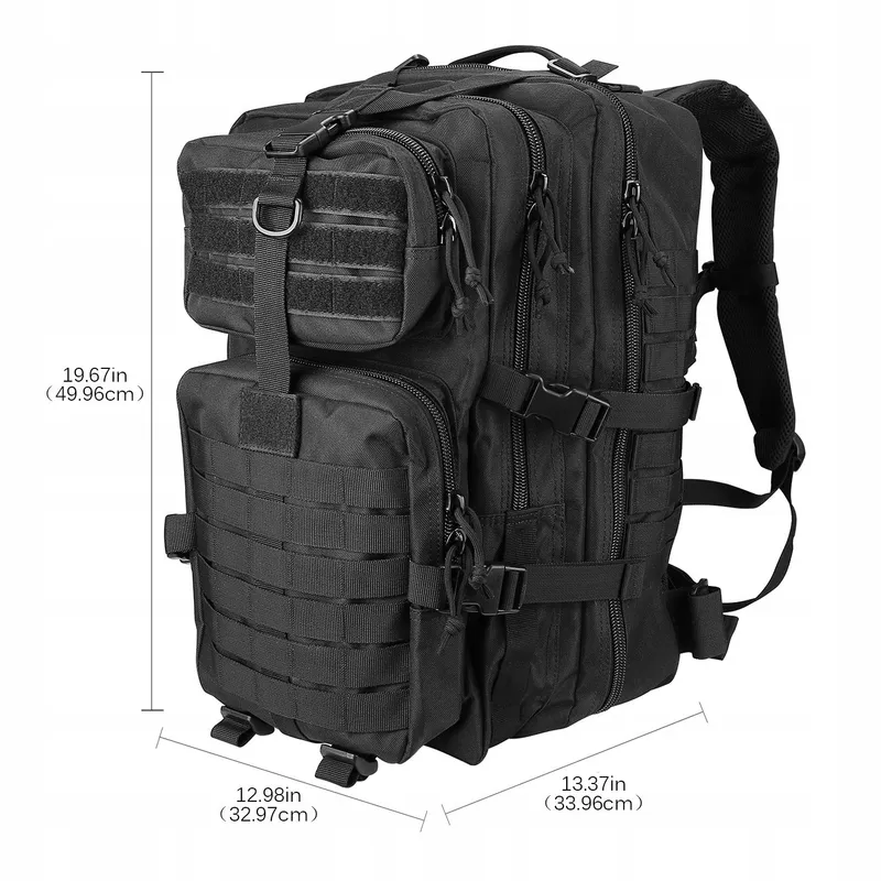 PROCASE Militaire Rugzak 48L Survival Tactisch Molle Zwart — foto 3