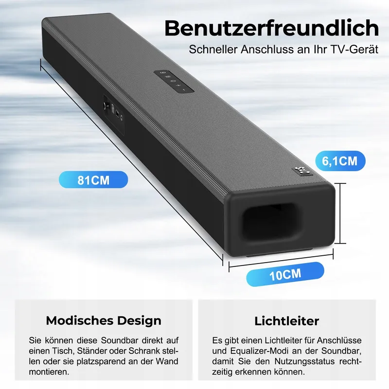 OXS Soundbar TV Bluetooth 5.0 3D Surround Bass Wandmontage — foto 5