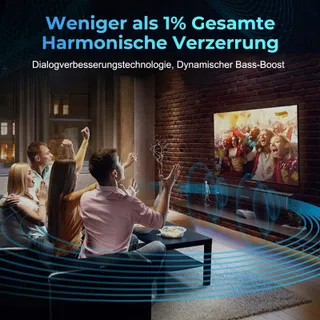 OXS Soundbar TV Bluetooth 5.0 3D Surround Bass Wandmontage — miniatuur 2