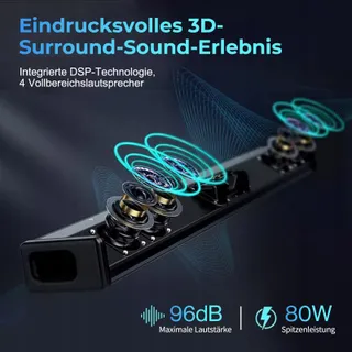 OXS Soundbar TV Bluetooth 5.0 3D Surround Bass Wandmontage — miniatuur 6