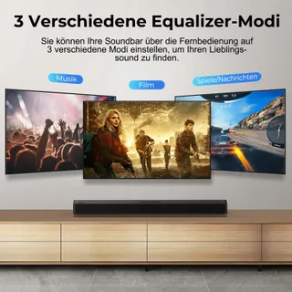 OXS Soundbar TV Bluetooth 5.0 3D Surround Bass Wandmontage — miniatuur 3