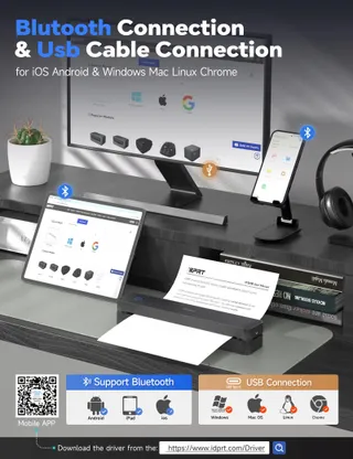 IDPRT MT610 Draagbare Thermische Printer Bluetooth iOS Android Laptop — miniatuur 2