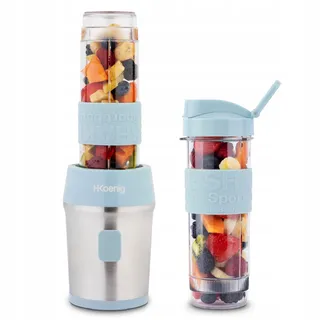 H.KOENIG SMOO16 Mini Blender 570ml 300W BPA-Vrij Blauw — miniatuur 1