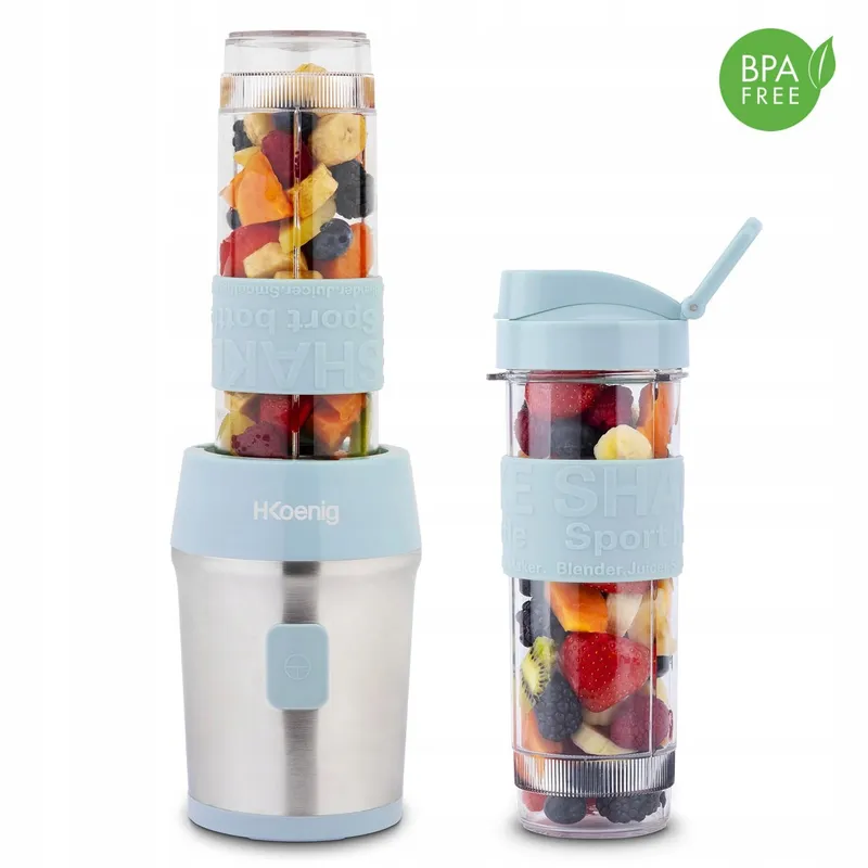 H.KOENIG SMOO16 Mini Blender 570ml 300W BPA-Vrij Blauw — foto 3