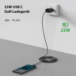 QACKENM USB-C Oplader 25W 2M Kabel Galaxy S24 S23 S22 S21 — miniatuur 2