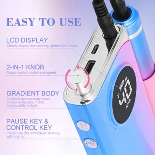 SAVILAND Nagelfrees 12-in-1 40000rpm Manicure Pedicure — miniatuur 6
