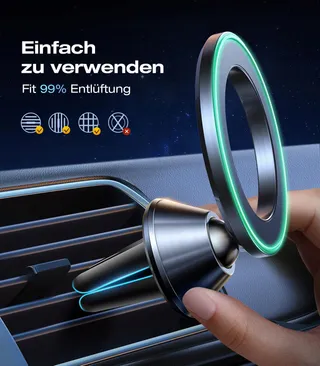 VICSEED Magnetische Autohouder Metalen Clip Voor iPhone Android — miniatuur 3