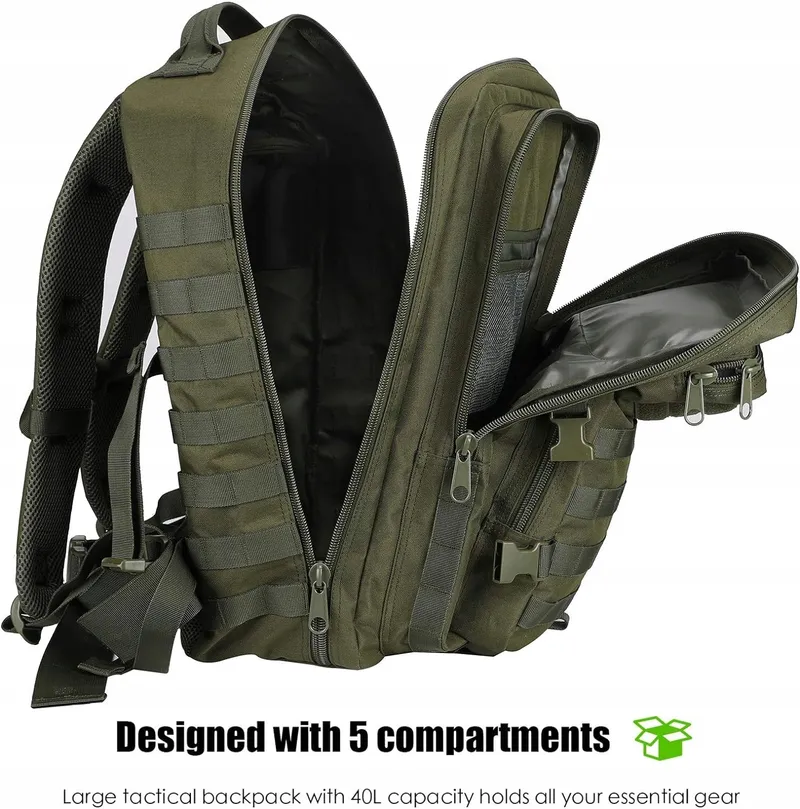 PROCASE Tactische Rugzak 40L Militair Grote Capaciteit Wandelen Camping — foto 4