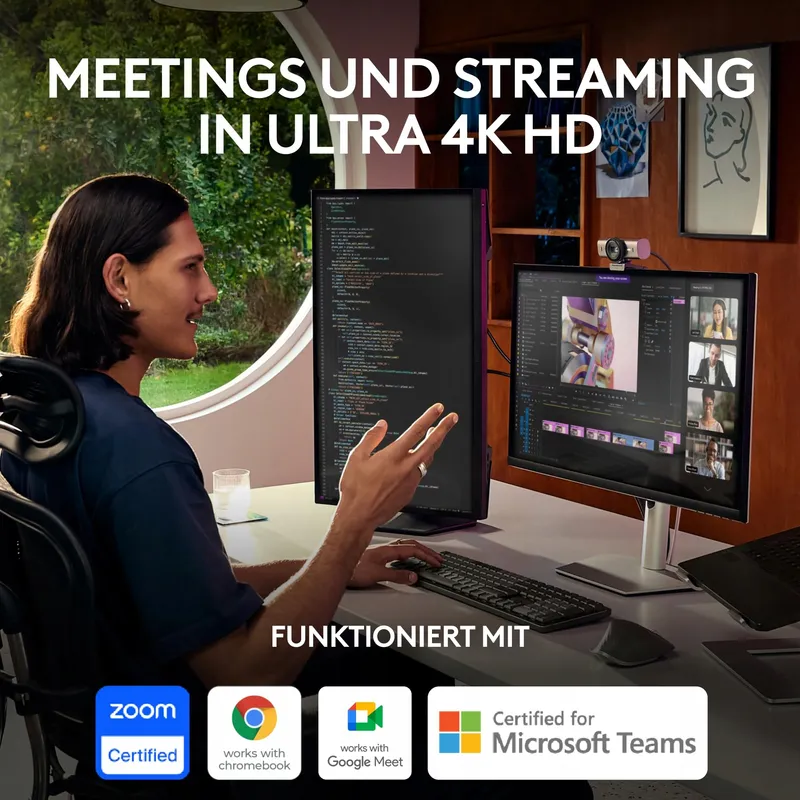 LOGITECH MX Brio 4K Ultra HD Webcam USB-C Ruisonderdrukking — foto 2