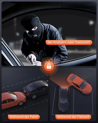 BESTSEE Dashcam 1080P Voor Achter Binnen 64GB SD-kaart WDR — miniatuur 6