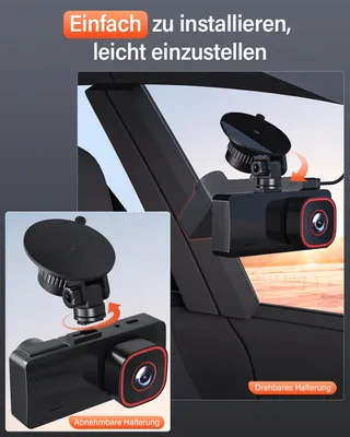 BESTSEE Dashcam 1080P Voor Achter Binnen 64GB SD-kaart WDR — miniatuur 9
