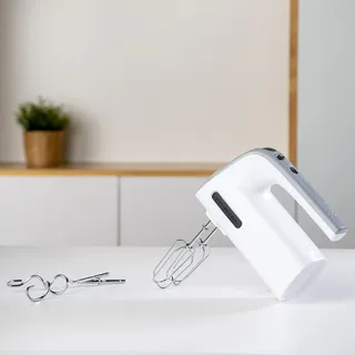 TAURUS Deegmixer 300W 5 Snelheden Turbo BPA-Vrij Wit Grijs — miniatuur 4