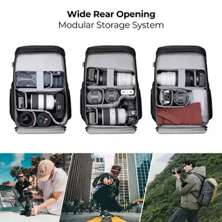 K&F CONCEPT Camera Rugzak 25L Met Laptopvak 16 Inch — miniatuur 3
