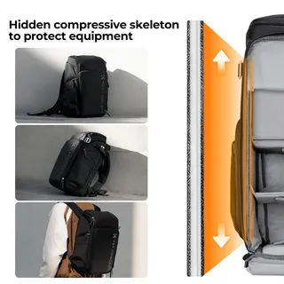 K&F CONCEPT Camera Rugzak 25L Met Laptopvak 16 Inch — miniatuur 5