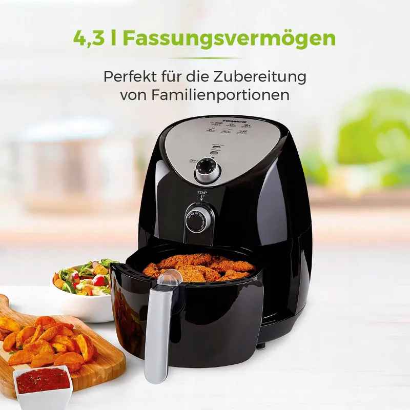 TOWER Airfryer 4,3L 1500W Familie Timer 60 Minuten — foto 7
