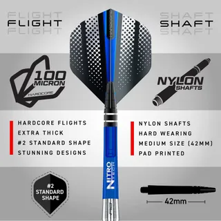 RED DRAGON Razor Edge Wolfraam Dartset 20g Met Flights — miniatuur 3