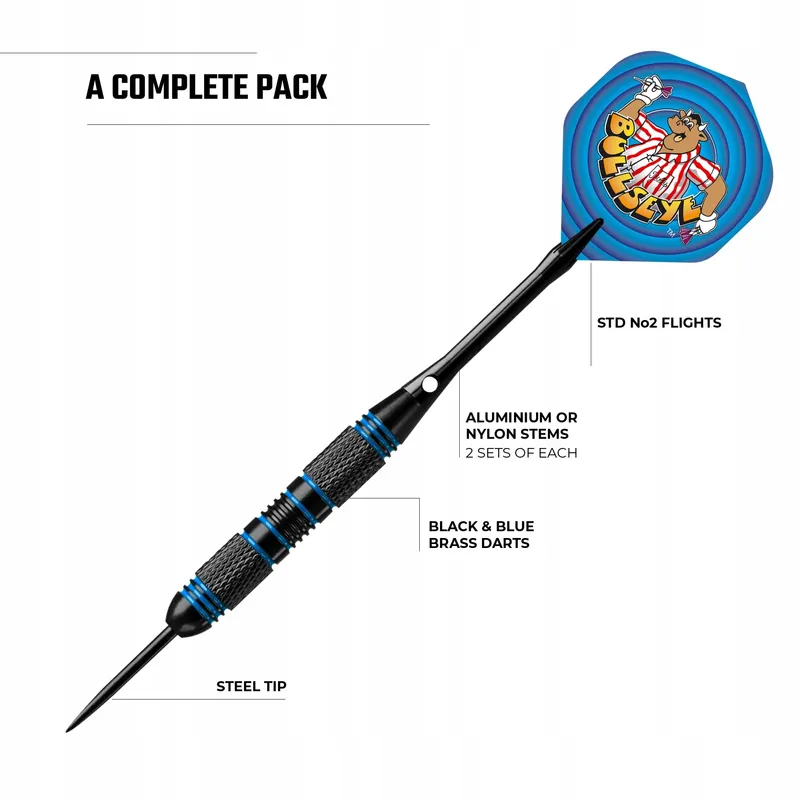 BULLSEYE Messing Darts Stalen Punt Geschenkset 2 Sets — foto 2