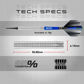 RED DRAGON Razor Edge 18g Softip Tungsten Dartset Professioneel — miniatuur 4