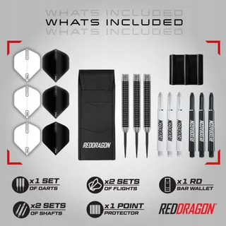 RED DRAGON Pegasus Steeltip Wolfraam Dartset 30g Accessoires — miniatuur 2