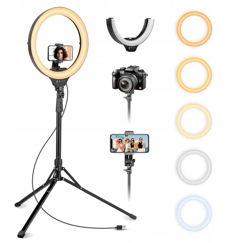 AUREDAY Ringlicht Met Statief 14 Inch Dimbaar Voor Telefoon — foto 1