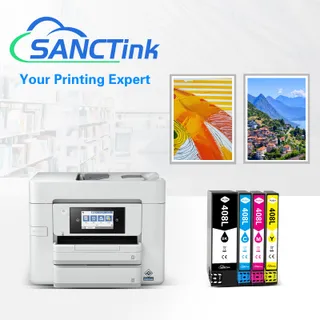 SANCTINK 408L Compatibele Inkt Voor Workforce Pro Printers 4 Stuks — miniatuur 7