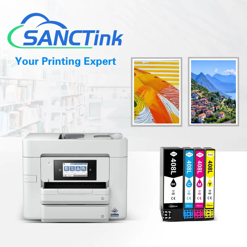SANCTINK 408L Compatibele Inkt Voor Workforce Pro Printers 4 Stuks — foto 7