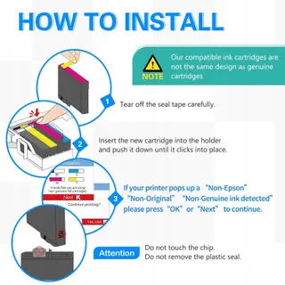 SANCTINK 408L Compatibele Inkt Voor Workforce Pro Printers 4 Stuks — miniatuur 4