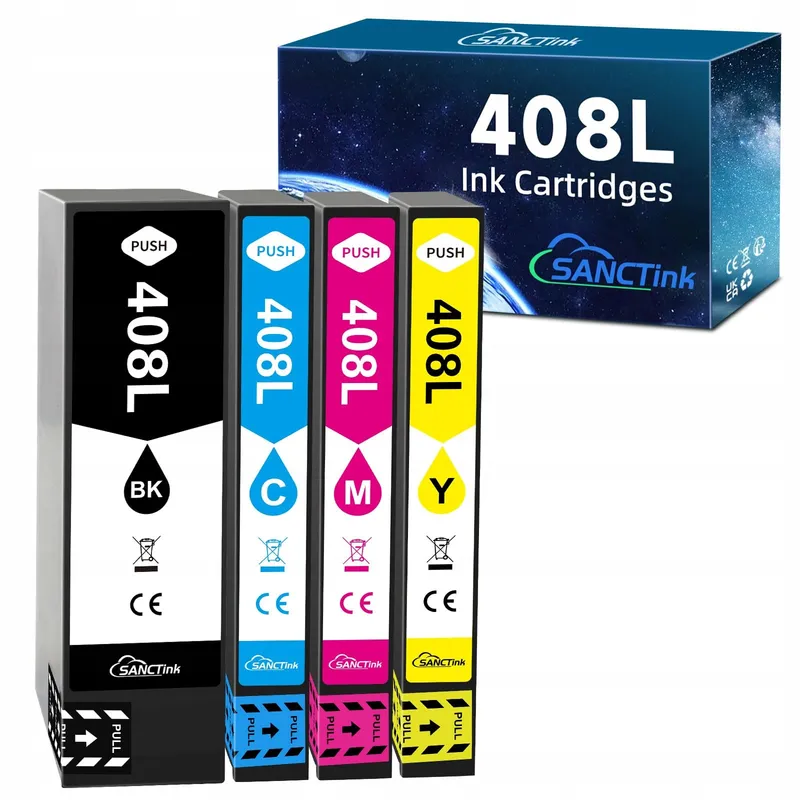 SANCTINK 408L Compatibele Inkt Voor Workforce Pro Printers 4 Stuks — foto 1