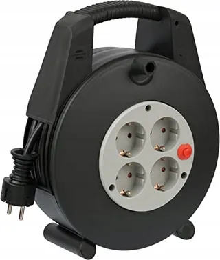 BRENNENSTUHL Vario Line Kabelhaspel 15m 4-voudig Zwart Grijs