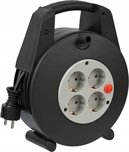 BRENNENSTUHL Vario Line Kabelhaspel 15m 4-voudig Zwart Grijs — foto 1