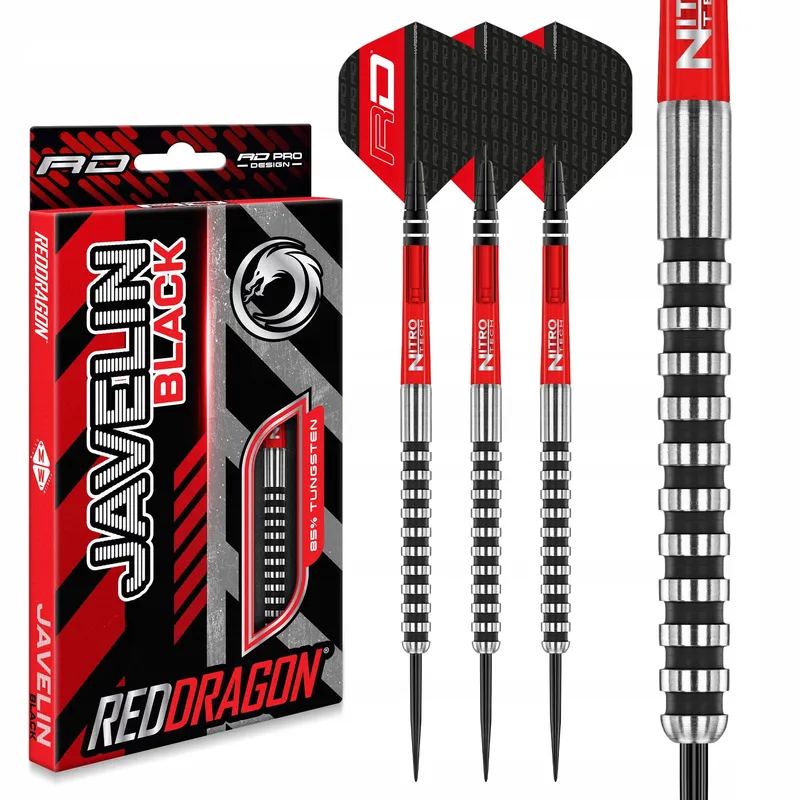 RED DRAGON Javelin Black Series Steeldarts 22g Flights Shafts — foto 1