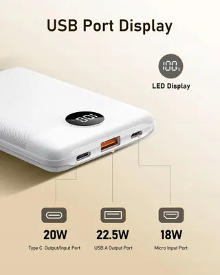 VEEKTOMX Powerbank 10000mAh 22.5W USB-C iPhone Samsung Huawei — miniatuur 2
