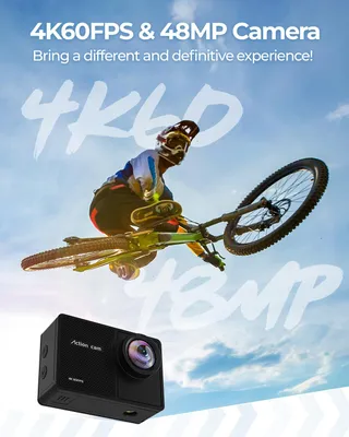 TIMNUT Actiecamera 4K 60FPS 48MP WiFi Waterdicht 40M 64GB SD-kaart — miniatuur 3