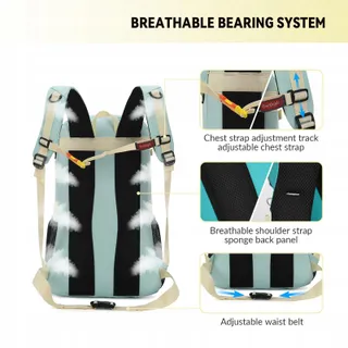 BSEASH Wandelrugzak 40L Waterdicht met Regenhoes — miniatuur 3