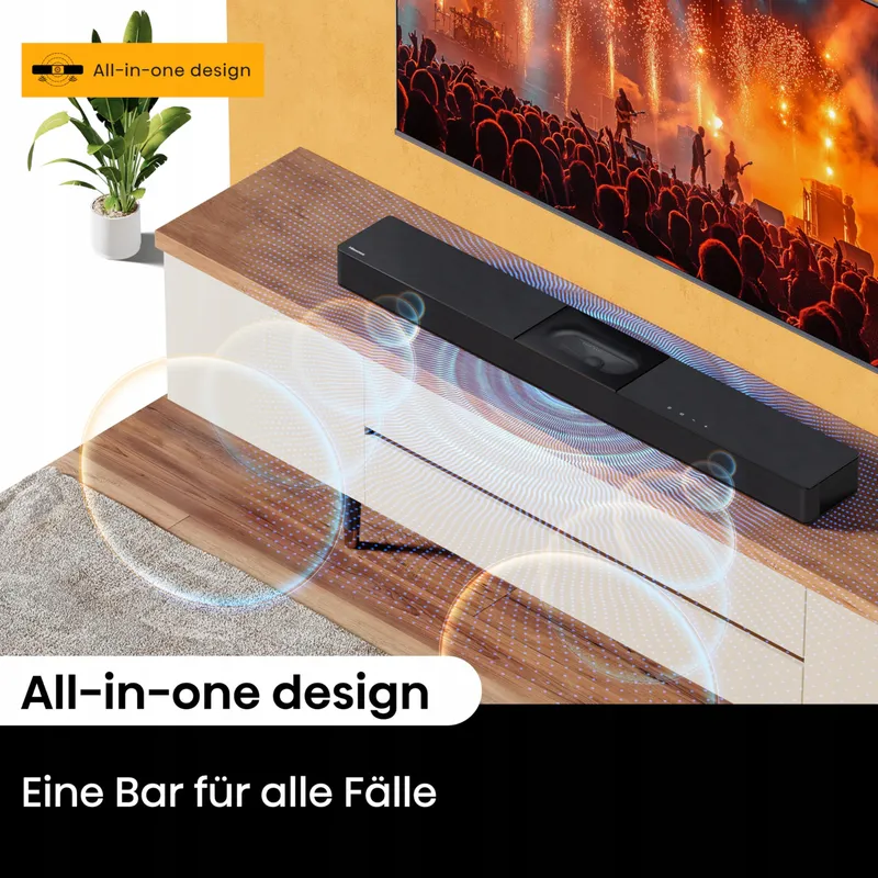 HISENSE HS2000 Soundbar 2.1 Subwoofer 240W Dolby Bluetooth HDMI — foto 3