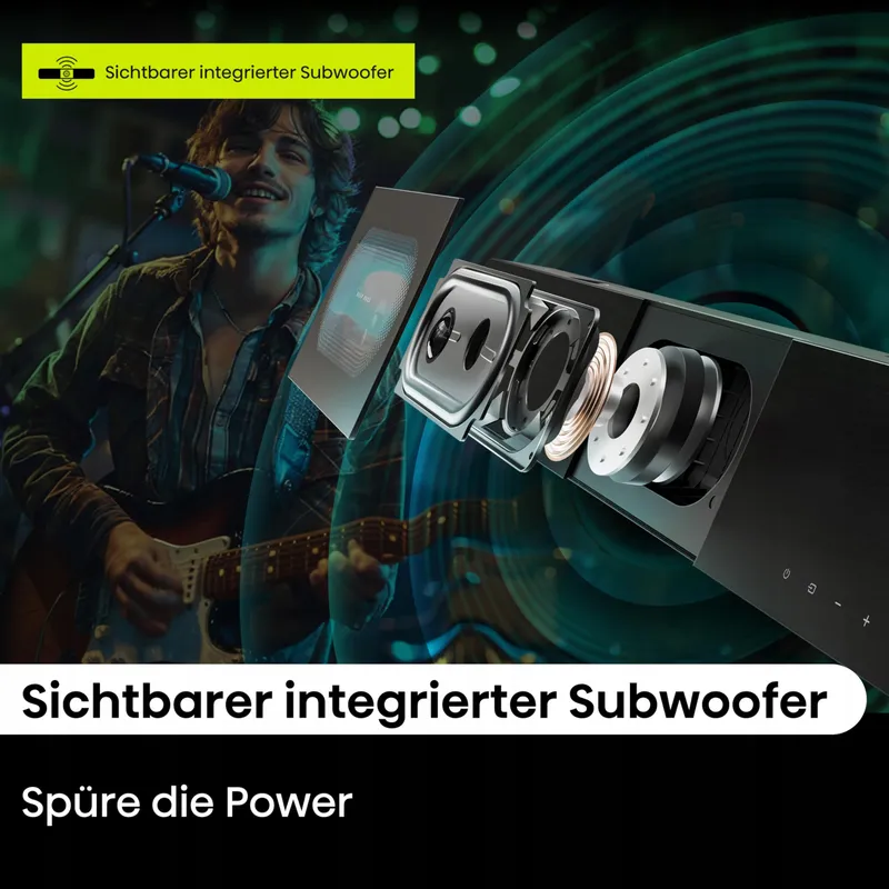 HISENSE HS2000 Soundbar 2.1 Subwoofer 240W Dolby Bluetooth HDMI — foto 7