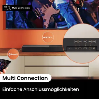 HISENSE HS2000 Soundbar 2.1 Subwoofer 240W Dolby Bluetooth HDMI — miniatuur 5
