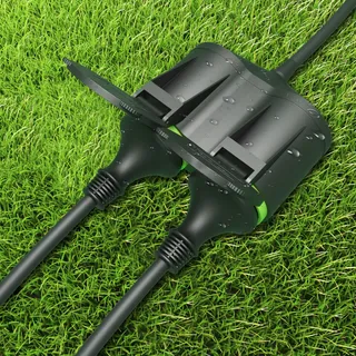 MUTECPOWER Verlengkabel 20m 2 Schuko Stopcontacten IP44 Buiten — miniatuur 4