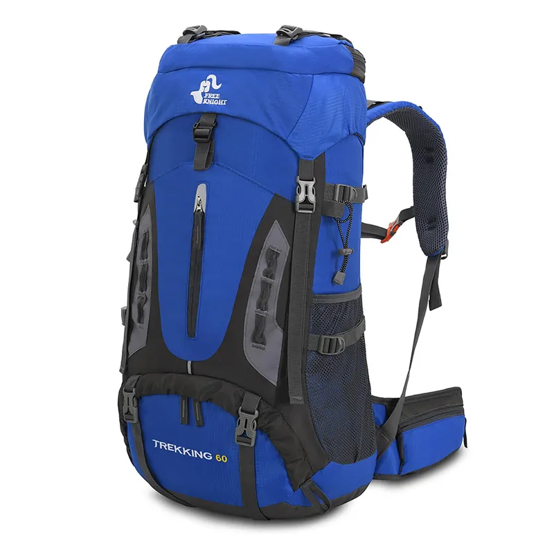 BSEASH Wandelrugzak 60L Waterdicht Licht Reizen Blauw — foto 1