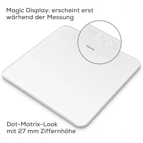 BEURER GS 225 Witte Digitale Weegschaal Magic Display — foto 2