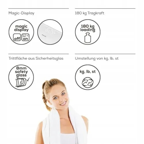 BEURER GS 225 Witte Digitale Weegschaal Magic Display — foto 6