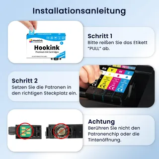 HOOKINK 503XL Inktcartridges Epson Expression Home Workforce Zwart — miniatuur 7