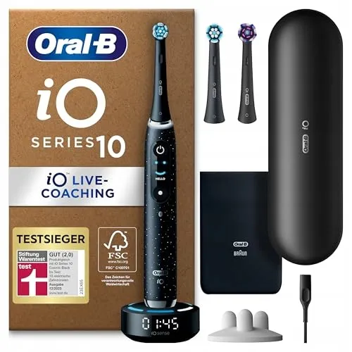 ORAL-B iO Series 10 Plus Tandenborstel 3 Opzetstukken Etui Zwart — foto 1